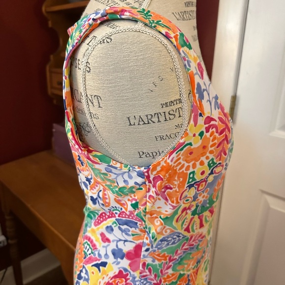 Ralph Lauren Sleeveless Pink and Orange Maxi Sundress - Picture 3 of 6